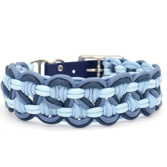 Paracord Halsband Breit geflochten *Jeans*