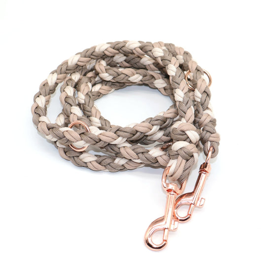 Handgeflochene Paracordleine *Tan-Mocca-Creme*