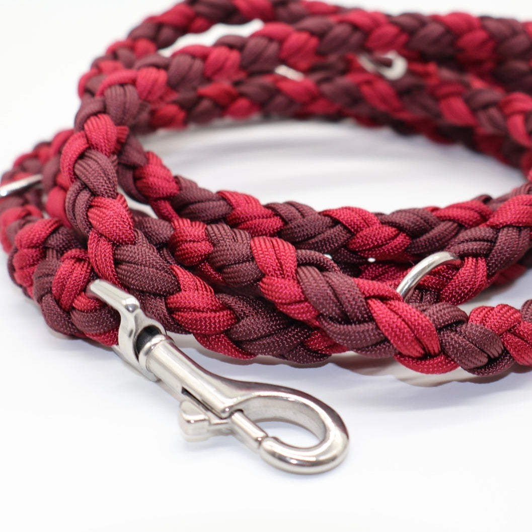 Handgeflochene Paracordleine *Burgunder- Maroon*