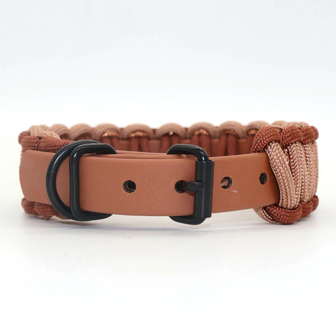 Collar Biothane &amp; Paracord *Bronze &amp; Rust &amp; Copper Glitter*