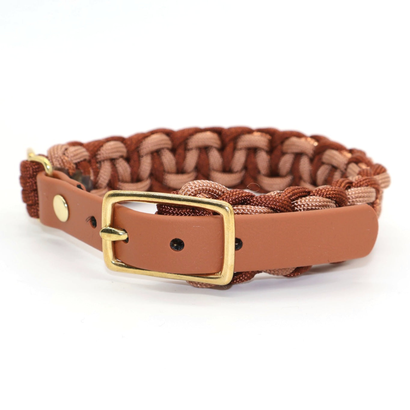 Paracord Halsband geflochten *Hellbraun Glitzer*