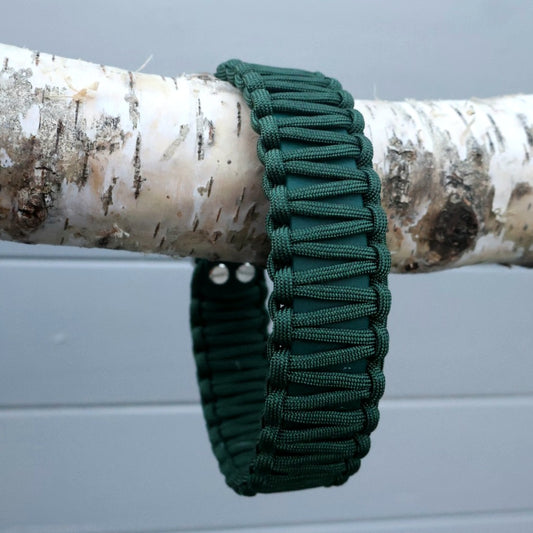 Collar Biothane &amp; Paracord *Dark Green*
