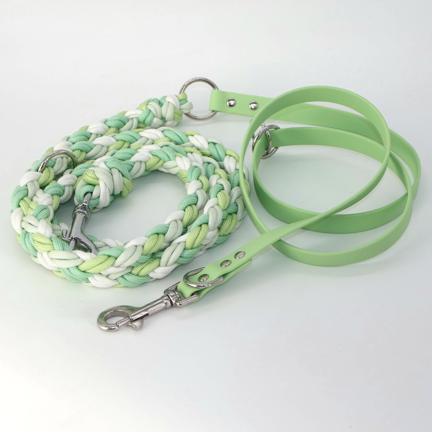Paracord x Biothane Leash *Mint-Light Green* 