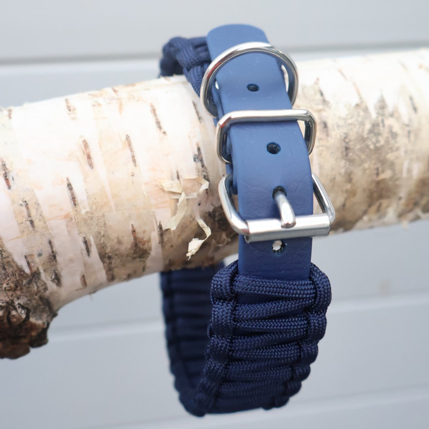 Collar Biothane &amp; Paracord *Midnight Blue*