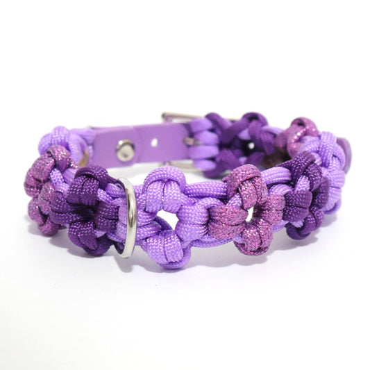 Mini Flower Necklace *Amethyst Glitter*